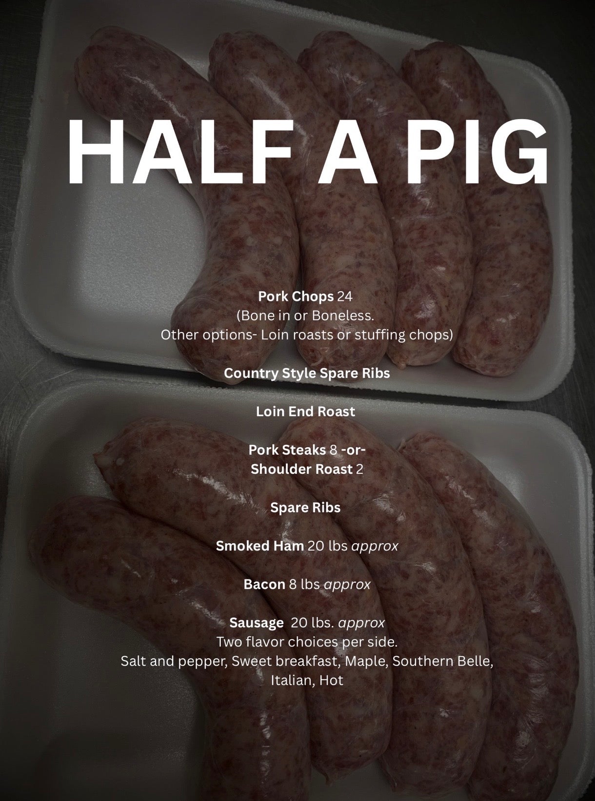Half a pig